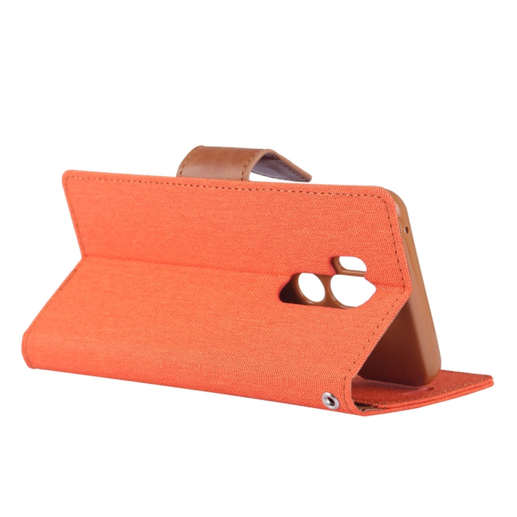 GOOSPERY CANVAS DIARY Canvas Texture Horizontal Flip Leather Case for LG G7 ThinQ, with Holder & Card Slots & Wallet