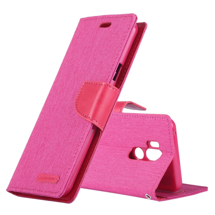 GOOSPERY CANVAS DIARY Canvas Texture Horizontal Flip Leather Case for LG G7 ThinQ, with Holder & Card Slots & Wallet