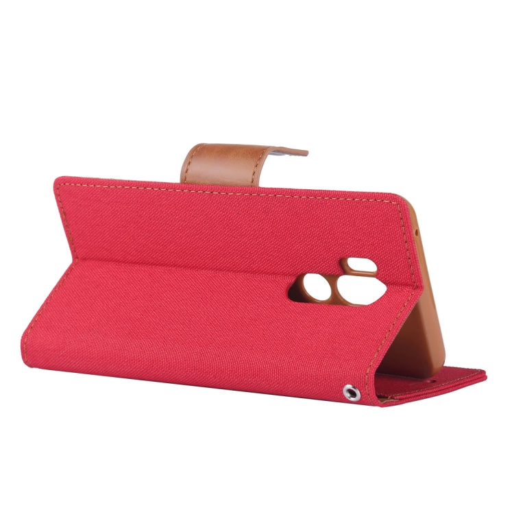 GOOSPERY CANVAS DIARY Canvas Texture Horizontal Flip Leather Case for LG G7 ThinQ, with Holder & Card Slots & Wallet