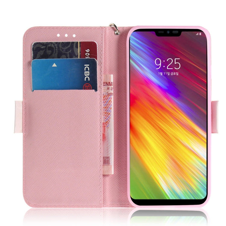 3D Colored Drawing Magnolia Pattern Horizontal Flip Leather Case for LG Q Stylo 5, with Holder & Card Slots & Wallet