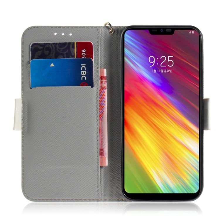 3D Colored Drawing Watercolor Flower Pattern Horizontal Flip Leather Case for LG Q Stylo 5, with Holder & Card Slots & Wallet