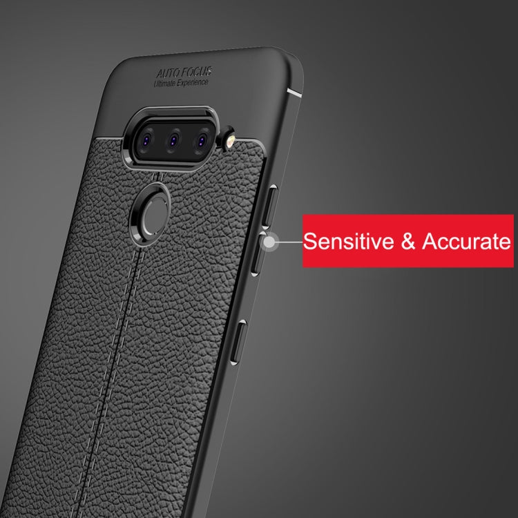 Litchi Texture TPU Shockproof Case for LG V40 ThinQ