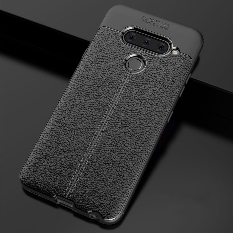 Litchi Texture TPU Shockproof Case for LG V40 ThinQ