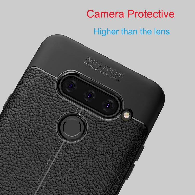 Litchi Texture TPU Shockproof Case for LG V40 ThinQ