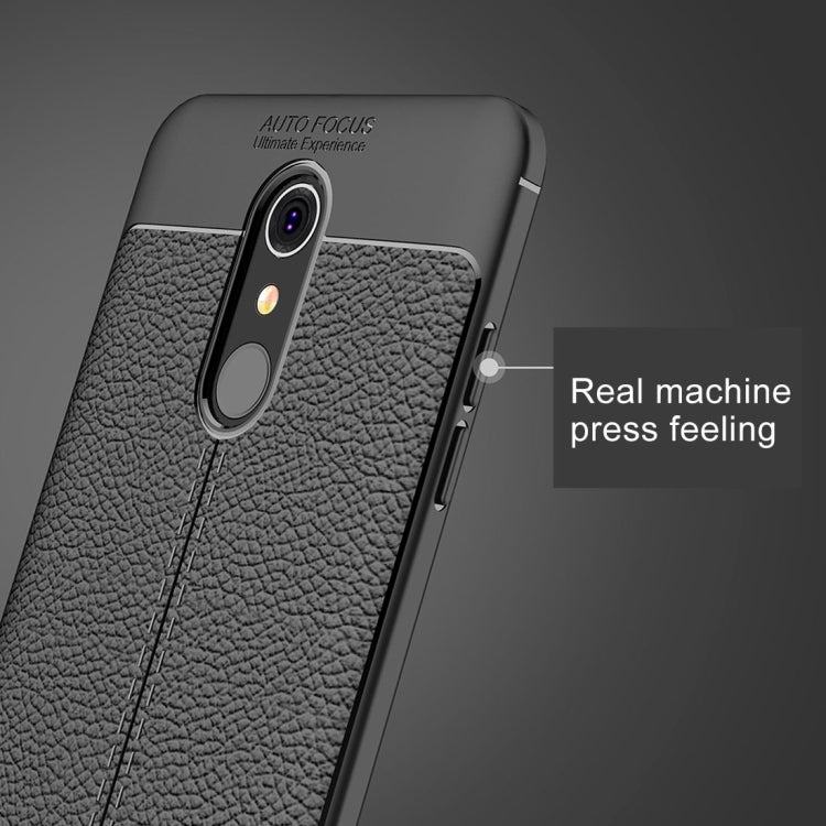 For LG K10 (2018) Litchi Texture Soft TPU Protective Back Cover Case