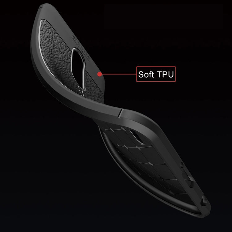 For LG K10 (2018) Litchi Texture Soft TPU Protective Back Cover Case