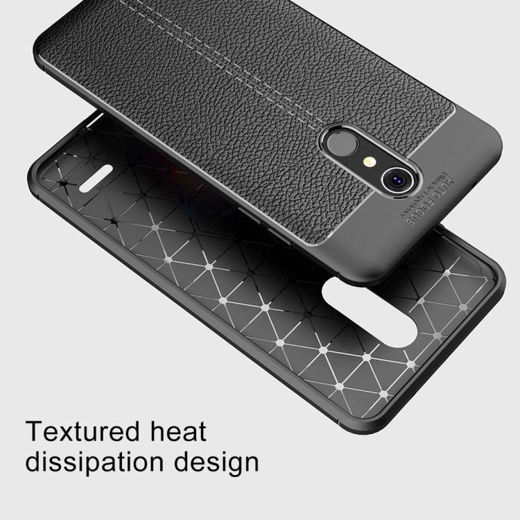 For LG K10 (2018) Litchi Texture Soft TPU Protective Back Cover Case