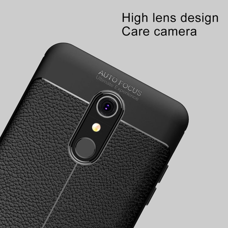 For LG K10 (2018) Litchi Texture Soft TPU Protective Back Cover Case