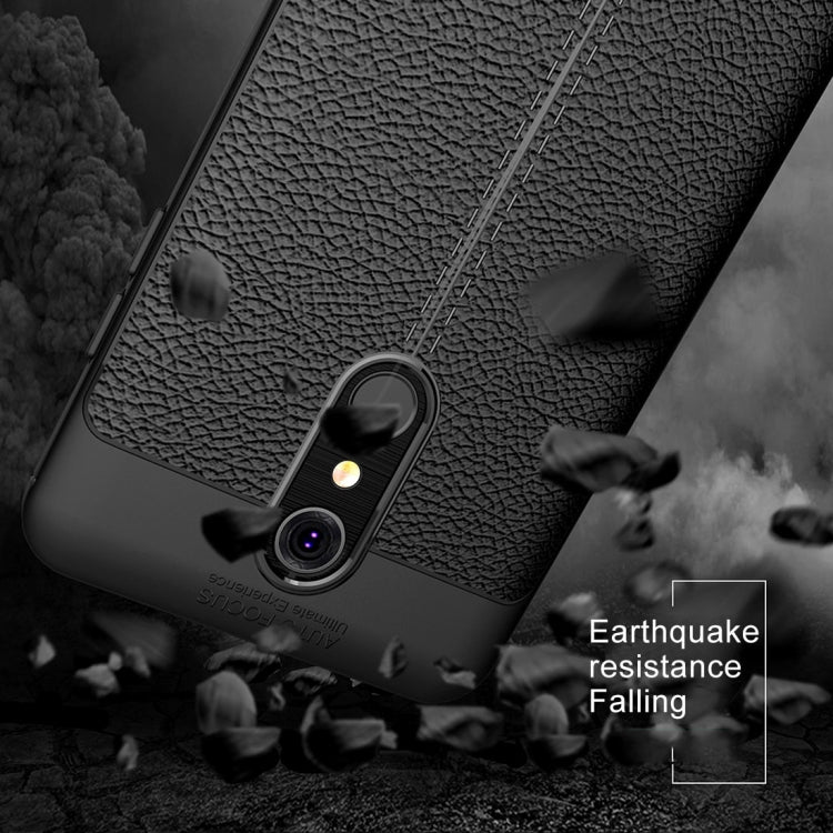 For LG K10 (2018) Litchi Texture Soft TPU Protective Back Cover Case