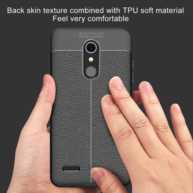 For LG K10 (2018) Litchi Texture Soft TPU Protective Back Cover Case