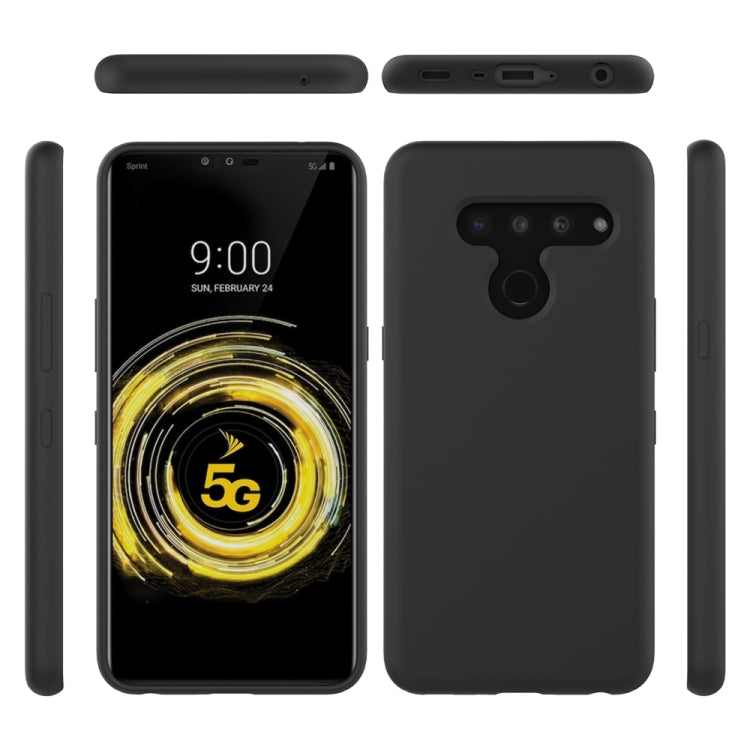 Solid Color Liquid Silicone Dropproof Protective Case for LG V50 ThinQ