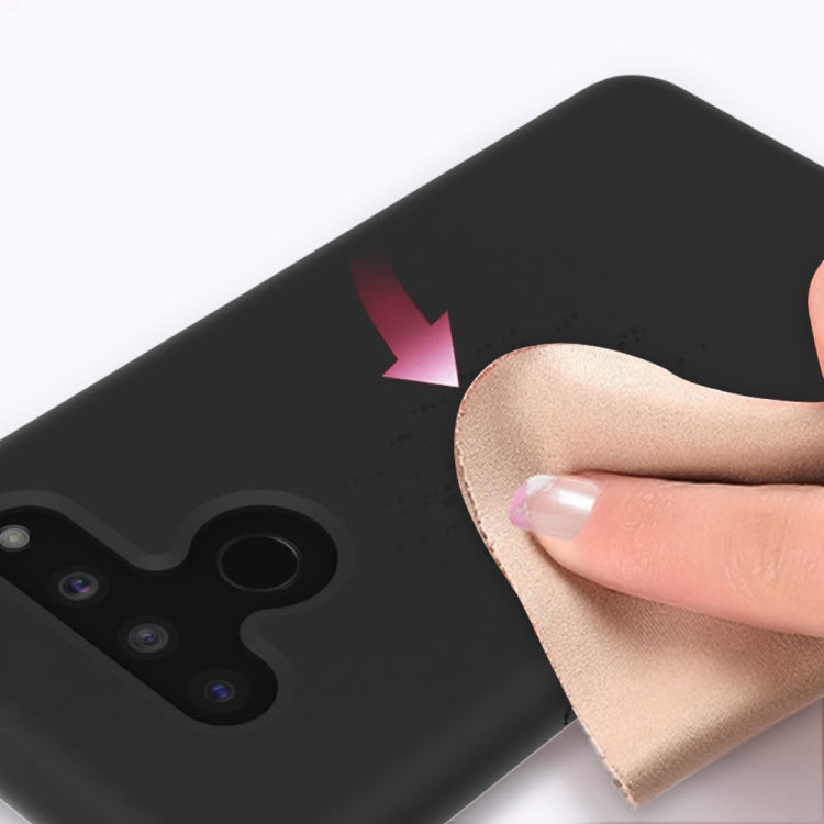 Solid Color Liquid Silicone Dropproof Protective Case for LG V50 ThinQ