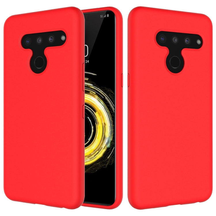 Solid Color Liquid Silicone Dropproof Protective Case for LG V50 ThinQ