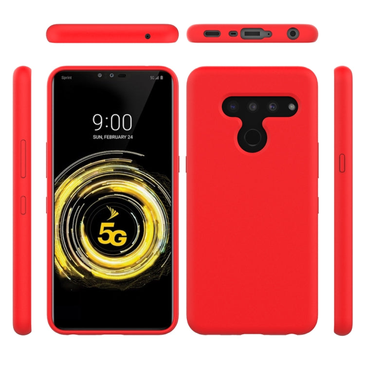 Solid Color Liquid Silicone Dropproof Protective Case for LG V50 ThinQ