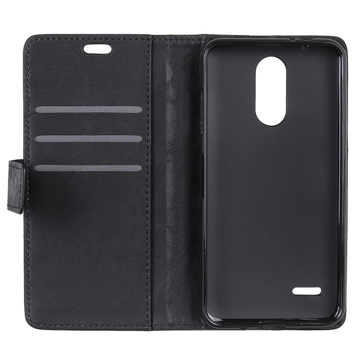 Copper Buckle Retro Crazy Horse Texture Horizontal Flip Leather Case for LG K11 (2018), with Holder & Card Slots & Wallet