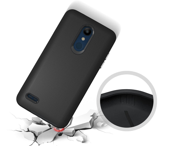 Anti-slip Armor Texture TPU + PC Case for LG K10 (2018)