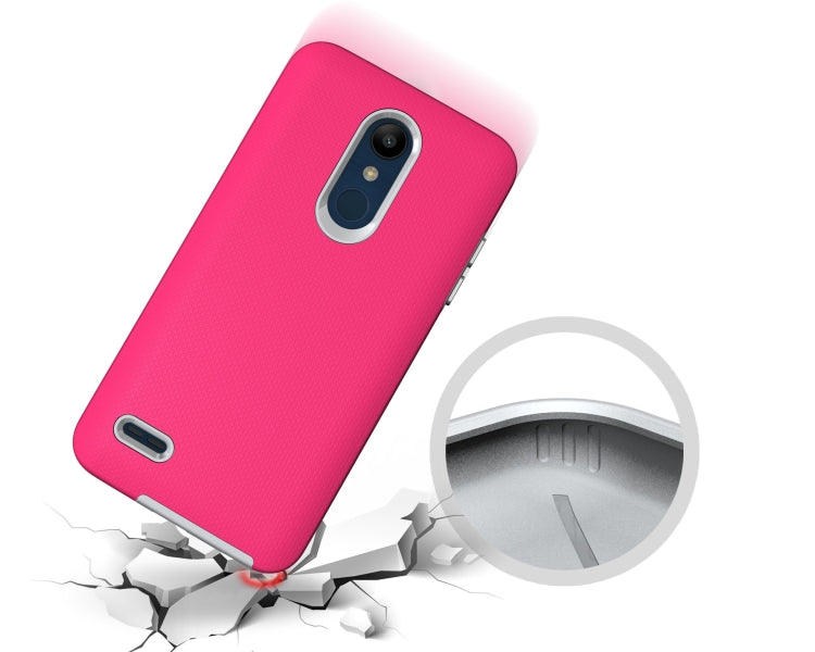 Anti-slip Armor Texture TPU + PC Case for LG K10 (2018)