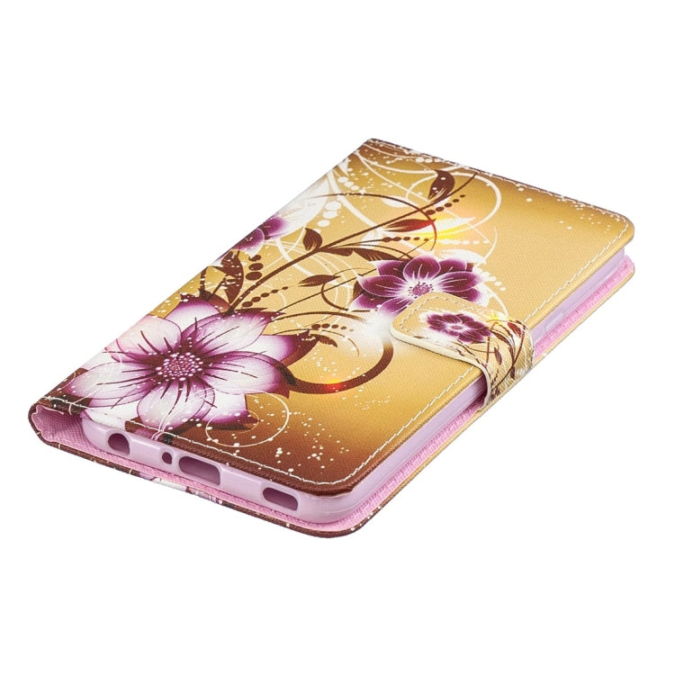 Lotus Pattern Horizontal Flip Leather Case for LG V40 ThinQ, with Holder & Card Slots & Wallet