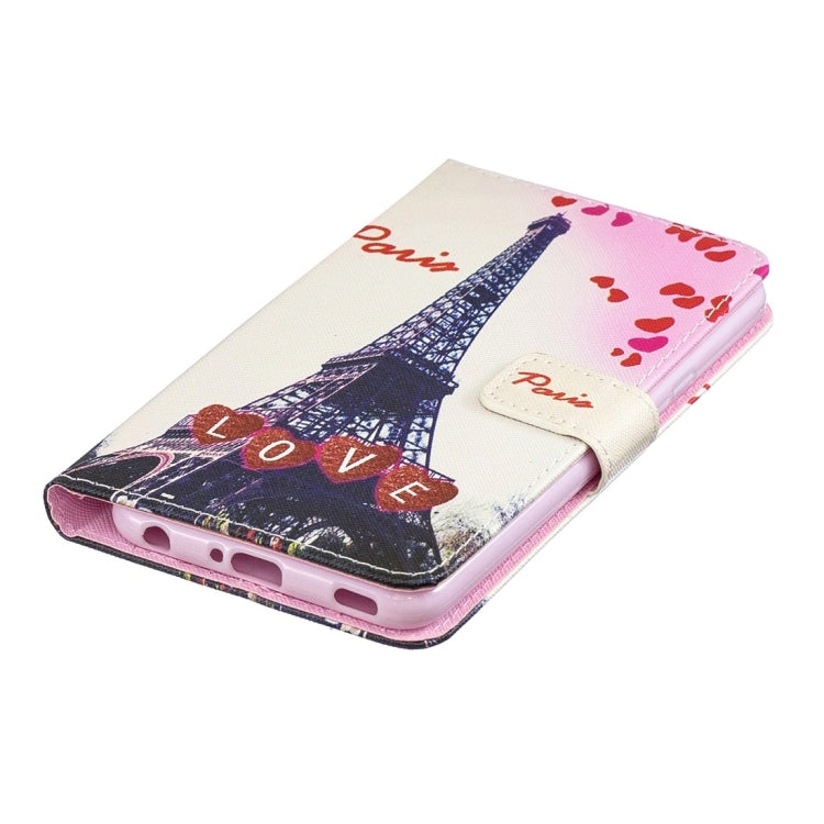 Love Tower Pattern Horizontal Flip Leather Case for LG V40 ThinQ, with Holder & Card Slots & Wallet