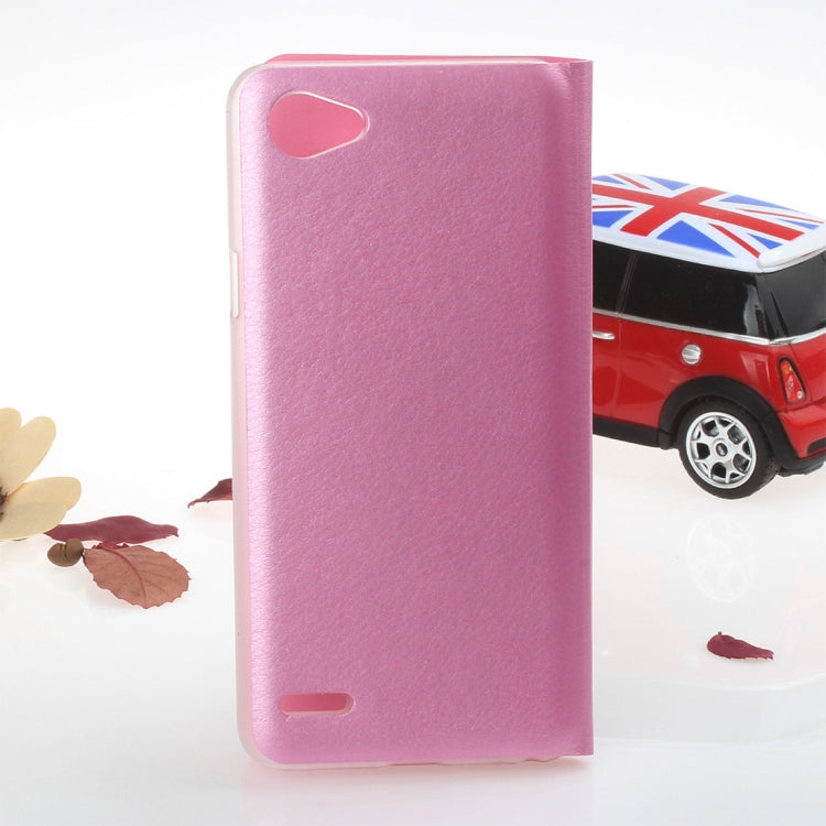For LG Q6 Litchi Texture Horizontal Flip Leather Case with Call Display ID & Sleep / Wake-up Function