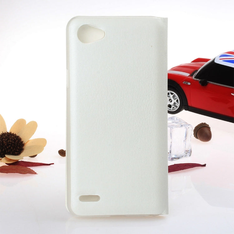 For LG Q6 Litchi Texture Horizontal Flip Leather Case with Call Display ID & Sleep / Wake-up Function