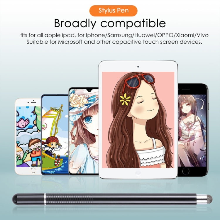 361 2 in 1 Universal Silicone Disc Nib Stylus Pen with Mobile Phone Writing Pen & Magnetic Cap