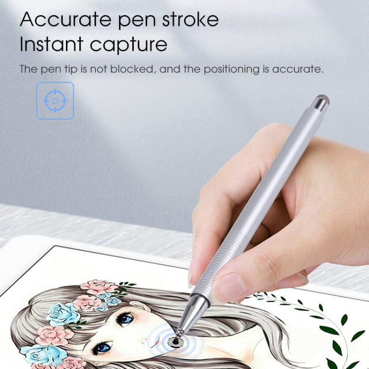 361 2 in 1 Universal Silicone Disc Nib Stylus Pen with Mobile Phone Writing Pen & Magnetic Cap