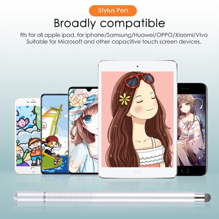 361 2 in 1 Universal Silicone Disc Nib Stylus Pen with Mobile Phone Writing Pen & Magnetic Cap