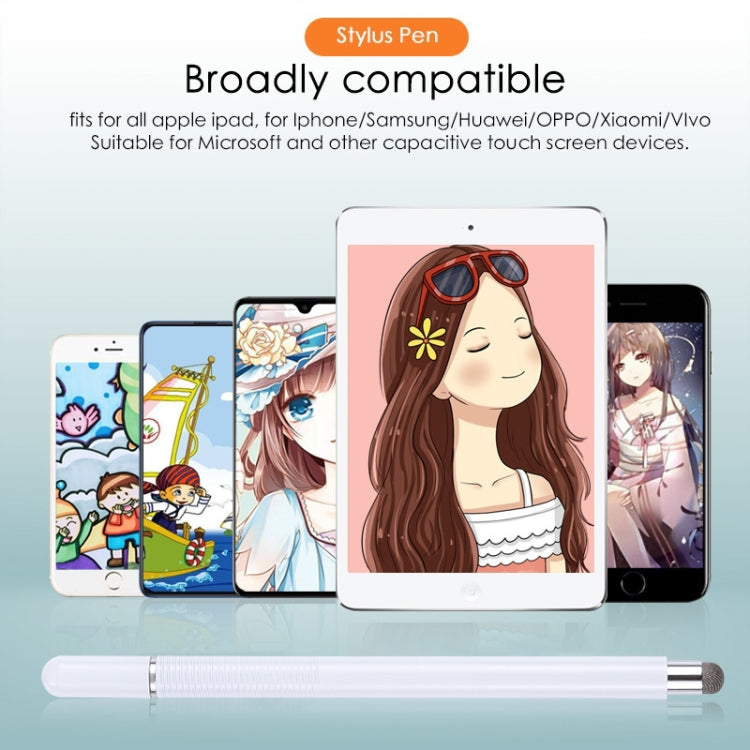 361 2 in 1 Universal Silicone Disc Nib Stylus Pen with Mobile Phone Writing Pen & Magnetic Cap