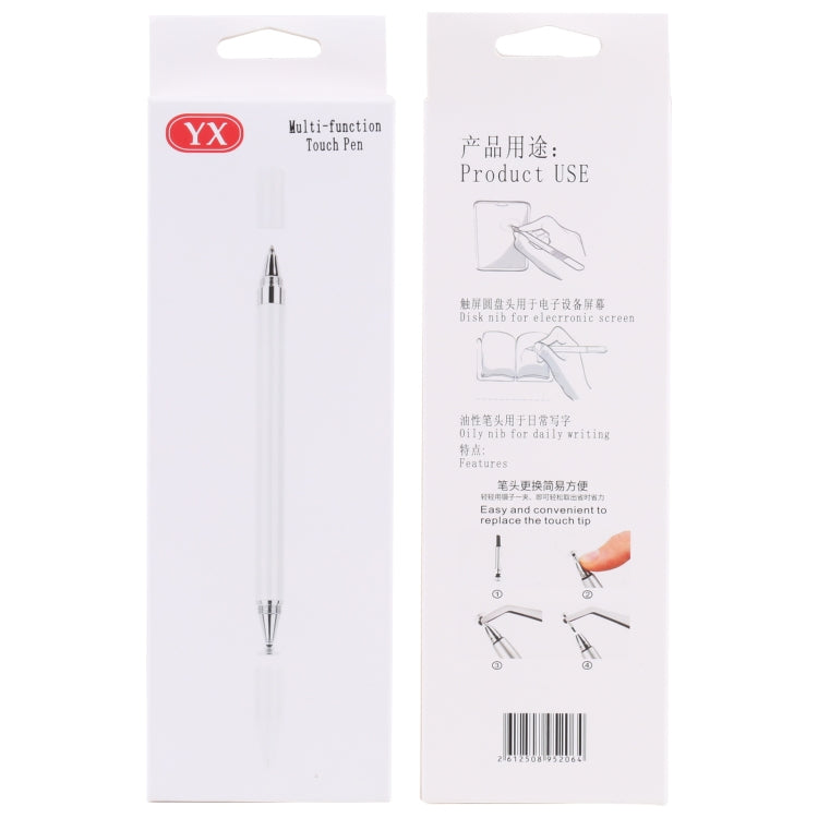 Pt360 2 in 1 Universal Silicone Disc Nib Stylus Pen with Common Writing Pen Function