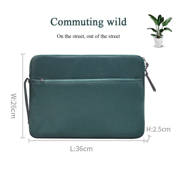 Diamond Pattern Portable Waterproof Sleeve Case Double Zipper Briefcase Laptop Carrying Bag for 13-13.3 inch Laptops