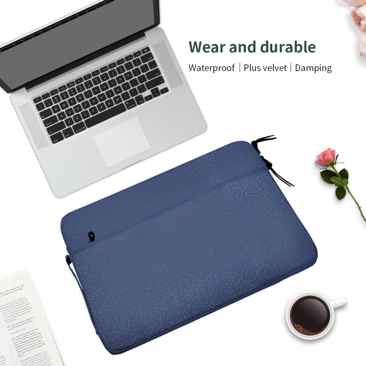 Diamond Pattern Portable Waterproof Sleeve Case Double Zipper Briefcase Laptop Carrying Bag for 15-15.4 inch Laptops