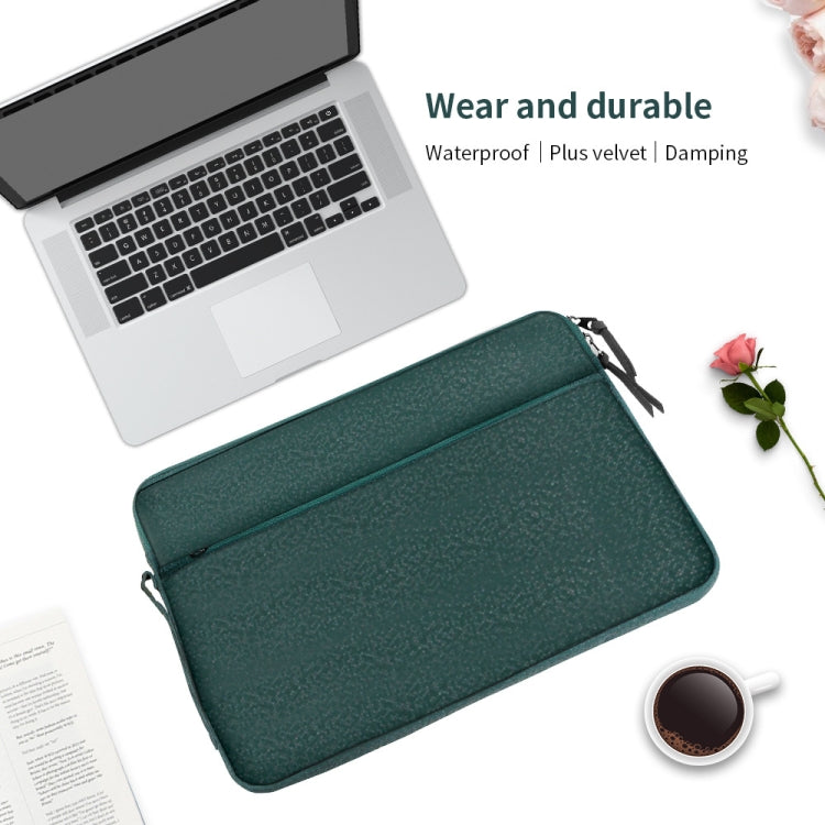 Diamond Pattern Portable Waterproof Sleeve Case Double Zipper Briefcase Laptop Carrying Bag for 15-15.4 inch Laptops