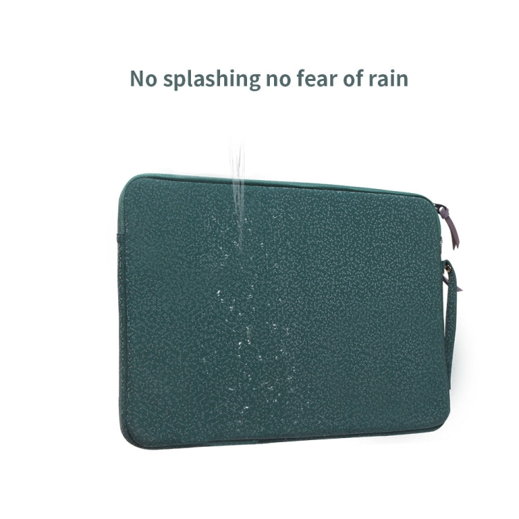 Diamond Pattern Portable Waterproof Sleeve Case Double Zipper Briefcase Laptop Carrying Bag for 15-15.4 inch Laptops