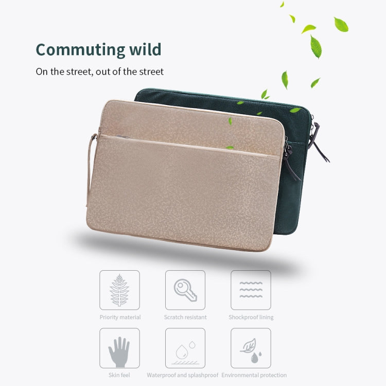 Diamond Pattern Portable Waterproof Sleeve Case Double Zipper Briefcase Laptop Carrying Bag for 15-15.4 inch Laptops