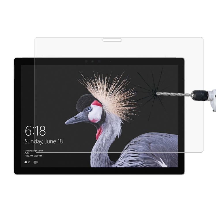 0.4mm 9H Surface Hardness Full Screen Tempered Glass Film for Microsoft Surface Pro 5 12.3 inch