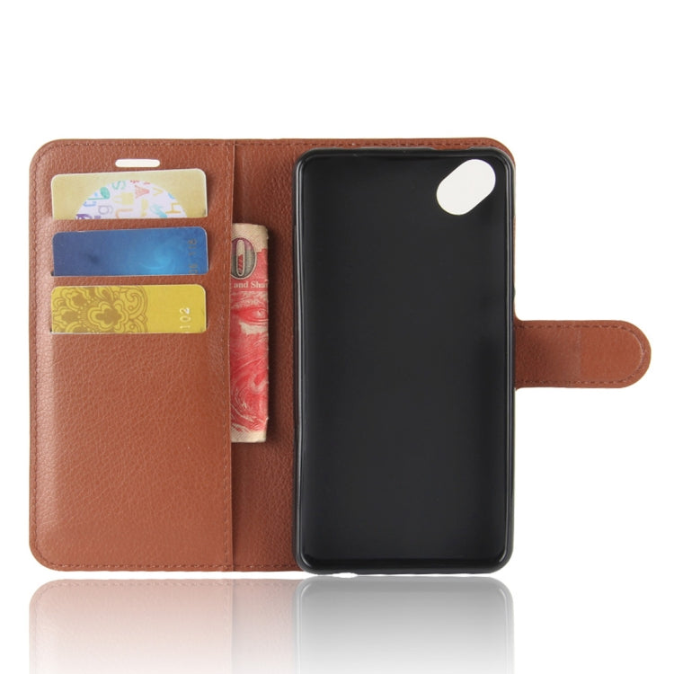 For Wiko Sunny2 Plus Litchi Texture Horizontal Flip Leather Case with Holder & Wallet & Card Slots