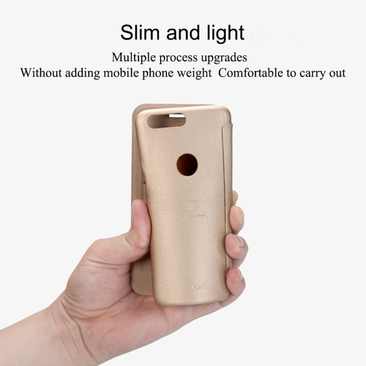 Lenuo Ledream Flip Series for OnePlus 5T PU + PC Horizontal Flip Leather Case with Card Slots