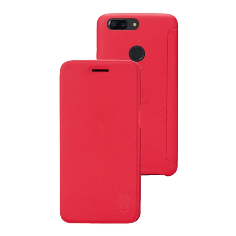 Lenuo Ledream Flip Series for OnePlus 5T PU + PC Horizontal Flip Leather Case with Card Slots