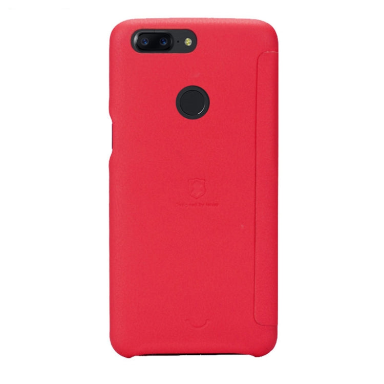 Lenuo Ledream Flip Series for OnePlus 5T PU + PC Horizontal Flip Leather Case with Card Slots