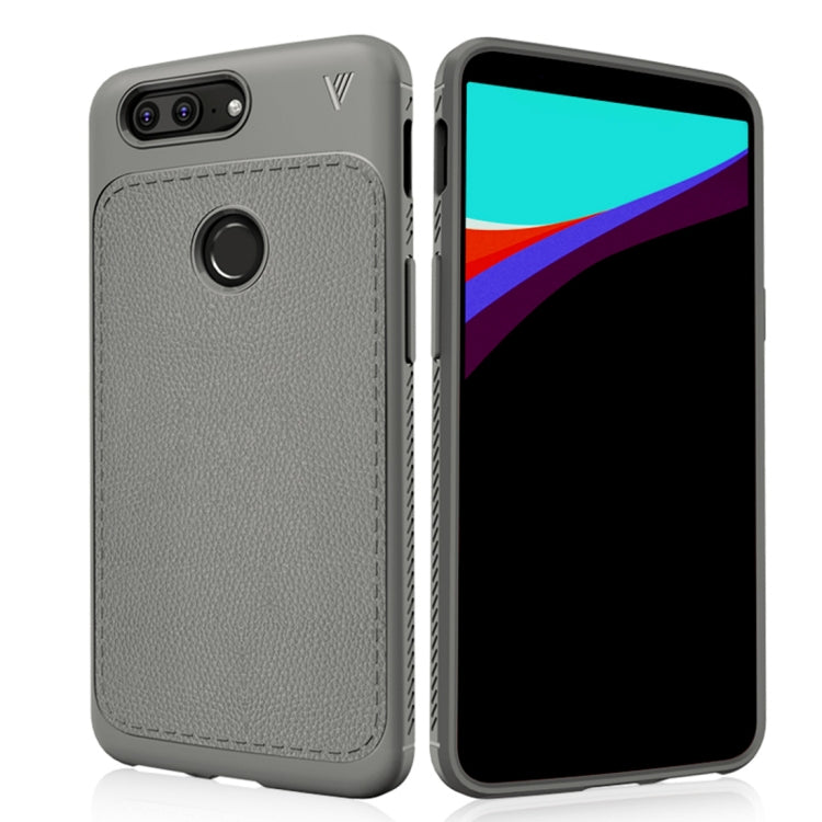 Lenuo Leshen Series for OnePlus 5T TPU Litchi Texture Dropproof Protective Back Cover Case