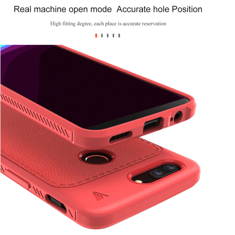 Lenuo Leshen Series for OnePlus 5T TPU Litchi Texture Dropproof Protective Back Cover Case