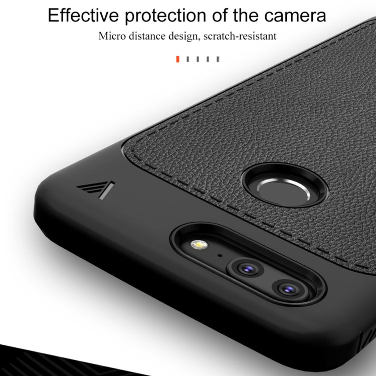 Lenuo Leshen Series for OnePlus 5T TPU Litchi Texture Dropproof Protective Back Cover Case