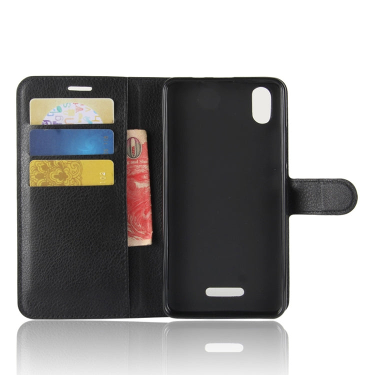 For Wiko Lenny4 Plus Litchi Texture Horizontal Flip Leather Case with Holder & Wallet & Card Slots