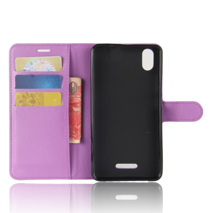 For Wiko Lenny4 Plus Litchi Texture Horizontal Flip Leather Case with Holder & Wallet & Card Slots