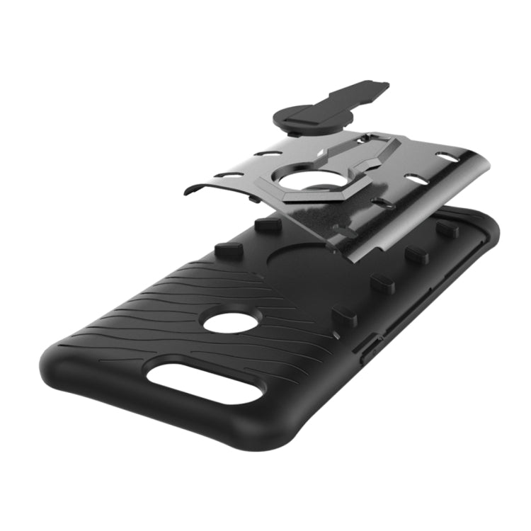 For OnePlus 5T PC + TPU Dropproof Sniper Hybrid Protective Back Cover Case with 360 Degree Rotation Holder