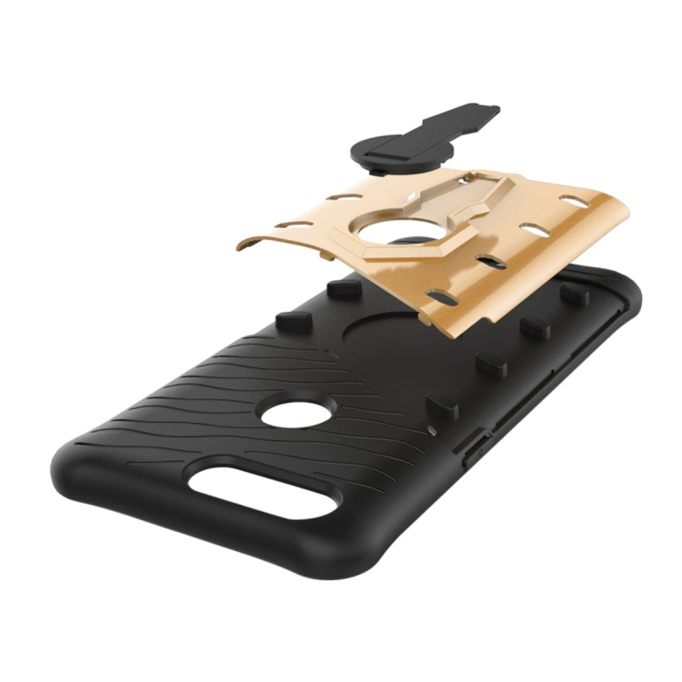 For OnePlus 5T PC + TPU Dropproof Sniper Hybrid Protective Back Cover Case with 360 Degree Rotation Holder