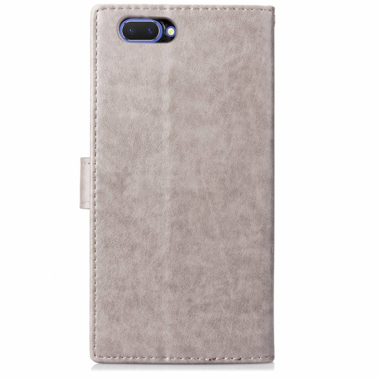 Lucky Clover Pressed Flowers Pattern Leather Case for OPPO A5, with Holder & Card Slots & Wallet & Hand Strap