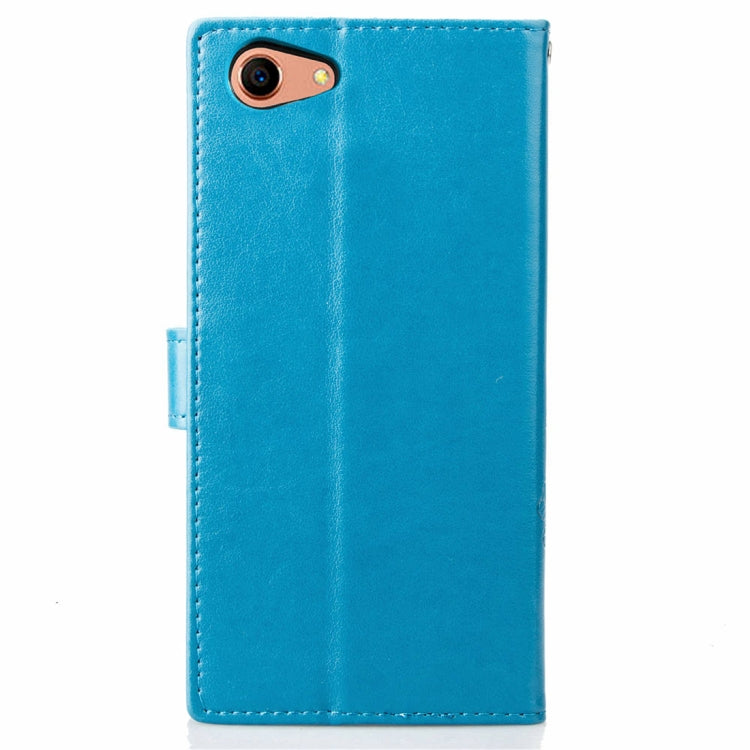 Lucky Clover Pressed Flowers Pattern Leather Case for OPPO A83, with Holder & Card Slots & Wallet & Hand Strap