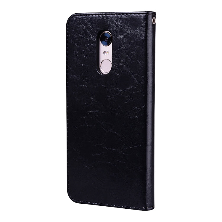 For Xiaomi Redmi 5 Plus Oil Wax Texture Horizontal Flip Leather Case with Holder